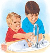 Den beste måten å forebygge gastroenteritt er å vaske hendene regelmessig med varmt vann og såpe.