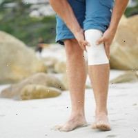 Bilde av en bandasjert kne