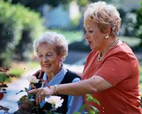 Bilde av to eldre kvinner, smiler